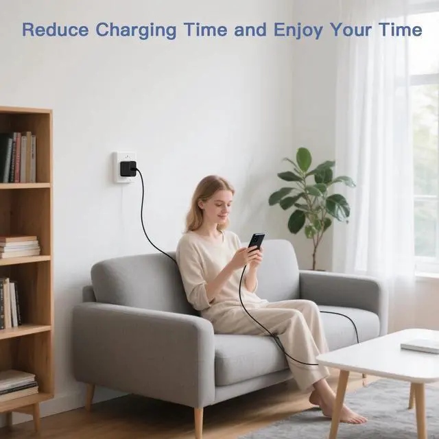 Alt view image 7 of 7 - KEHIPI 45W Samsung Super Fast Charger Block, 2Pack Type C Fast Charging Block with 3FT USB C Charger Cable Compatible with Samsung Galaxy S24 S23 S22 S21 S21+/S21 Ultra/S20/S20 Ultra/Note 20 Ultra