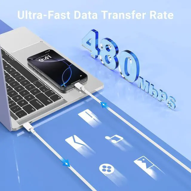 Alt view image 4 of 7 - USBC to USBC Cable for iPhone 17 16 15, 10FT 3Pack 60W Long Charger Cord Type C Fast Charging for iPhone 17 Air/16e/17/16/15(Pro Max,Pro,Plus), iPad,Samsung Galaxy S25,S24,S23,S22 Ultra,Android Phone