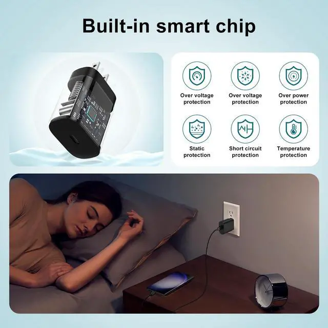 Alt view image 4 of 7 - for Samsung Galaxy Super Fast Charging Cord Type C Charger, 25w Android Phone Charger Block &10ft USBC to USB-C Cable for Galaxy S25/S24 Ultra/S24 S23 S22 S21 S20 (Ultra/Plus),iPad Pro/Air/Mini 2Pack