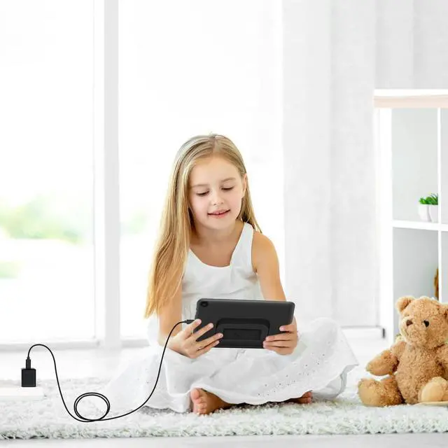 Alt view image 6 of 6 - KEHIPI Fast Charger with 6Ft USB Type-C&Micro USB Cable for Charging All-New Fire 6 HD 7 8 10/Fire Max 11-13th Gen/Fire HD 7 8 10Plus/Kids Edition Kids Pro/All E-Reader,Oasis,Paperwhite/Samsung Galaxy