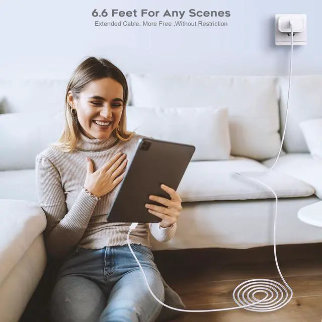Alt view image 7 of 7 - KEHIPI iPhone 16 Charger Fast Charging,3 Pack 20 Watt Fast Type C,USB C to C Charger Block with 6 Feet USB C to Type C iPhone 15 Cord for Phone 16/16 Pro Max/iPad 10,iPad mini 6,iPad Air 5/4,Pad Pro