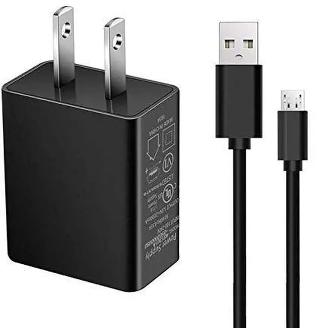 Main image of KEHIPI Micro Wall Charger Compatible with Samsung Galaxy Tab A 10.1 (2016), 8.0, 7.0, 9.7, Tab E, S2, Tab 4, 3, SM-T580/ 550/530/ 387/585/ 290/295 Tablet with 5Ft Charging Cable Cord (Black)