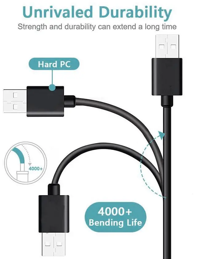 Alt view image 4 of 5 - KEHIPI Micro Wall Charger Compatible with Samsung Galaxy Tab A 10.1 (2016), 8.0, 7.0, 9.7, Tab E, S2, Tab 4, 3, SM-T580/ 550/530/ 387/585/ 290/295 Tablet with 5Ft Charging Cable Cord (Black)