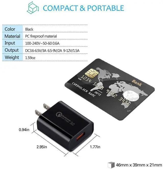Alt view image 5 of 7 - KEHIPI 6Ft Type C Fast Quick Charger Fit for Samsung Galaxy-Tab-A7 10.4" SM-T500, Tab-A7 Lite 8.7" SM-T220; Tab-A8 10.5" SM-X200 USB C Tablet 18W QC3.0 Fast Power Adapter Charging Cord Cable