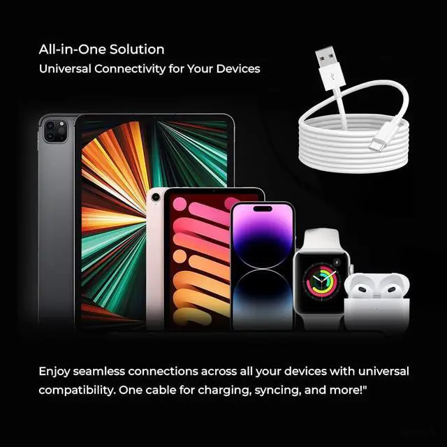 Alt view image 2 of 6 - KEHIPI iPhone 17/16/15 Car CarPlay Charger Cable USB A to USB C Charging Cord for Apple Carplay USB C Cable, iPhone 17/16/15 Pro Plus Pro Max, iPad USB Type C Cord Wire 3.3FT