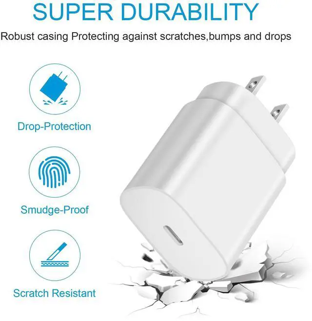 Alt view image 2 of 7 - KEHIPI Type C Charger Fast Charging - 25W USB C Charger Block, Android Phone Wall Charging with 6Ft Type C to C Cable for Galaxy S25 Ultra/S25/S25+/S24 Ultra/S24/S24+/S23/S22 S21/S20/Note 20/Note 10