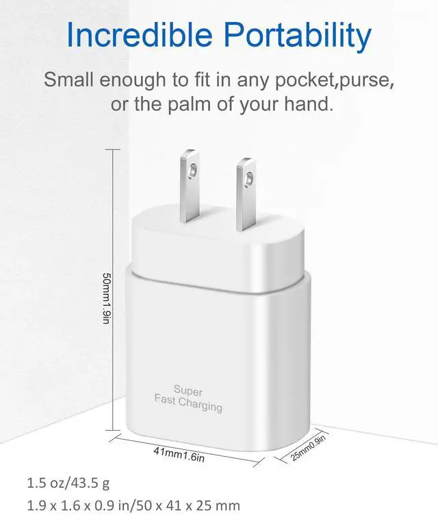 Alt view image 5 of 7 - KEHIPI Type C Charger Fast Charging - 25W USB C Charger Block, Android Phone Wall Charging with 6Ft Type C to C Cable for Galaxy S25 Ultra/S25/S25+/S24 Ultra/S24/S24+/S23/S22 S21/S20/Note 20/Note 10