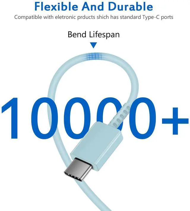 Alt view image 6 of 7 - KEHIPI Type C Charger Fast Charging - 25W USB C Charger Block, Android Phone Wall Charging with 6Ft Type C to C Cable for Galaxy S25 Ultra/S25/S25+/S24 Ultra/S24/S24+/S23/S22 S21/S20/Note 20/Note 10