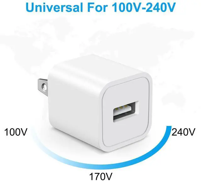 Alt view image 3 of 7 - KEHIPI iPhone Charger - 3 Pack USB Wall Charger Cube Block Adapter with 6Ft USB Fast Charging Cable Compatible with iPhone 14 13 12 11 Pro Max XR XS X 8 7 6 Plus, iPad