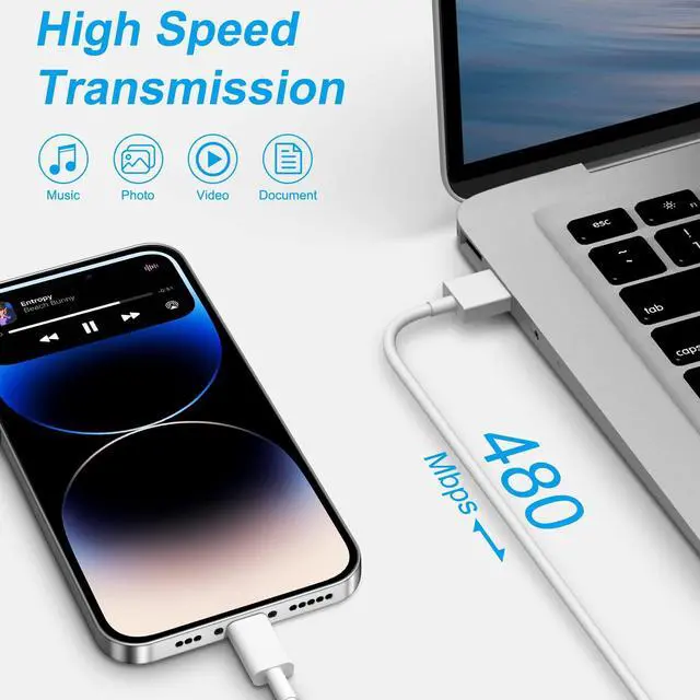 Alt view image 5 of 7 - KEHIPI iPhone Charger - 3 Pack USB Wall Charger Cube Block Adapter with 6Ft USB Fast Charging Cable Compatible with iPhone 14 13 12 11 Pro Max XR XS X 8 7 6 Plus, iPad