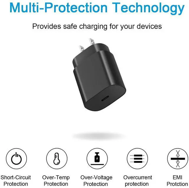Alt view image 4 of 7 - KEHIPI Type C Charger Fast Charging for Samsung - 25W USB C Charger Block,Android Phone Wall Charging with 6Ft Type C to C Cable for Galaxy S25 Ultra/S25/S25+/S24 Ultra/S24/S24+/S23/S22/Note 20(Black)