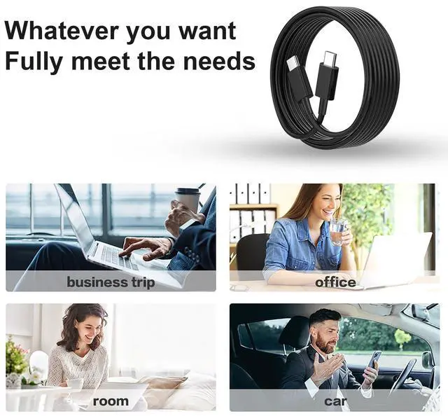 Alt view image 3 of 6 - KEHIPI 3 Pack C to C Cable Fast Charging, USB C to USB C Cable Charger Cord for iPhone 16/16 pro/15, Galaxy S25 S24, iPad Pro/Air, MacBook Pro/Air and More