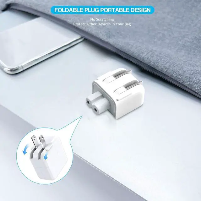 Alt view image 6 of 6 - KEHIPI 3-Pack  US-Standard Power Plugs, Duckbill - Style Power adapters, US - Standard Travel adapters, Suitable for iPhone, Computers, iPads and More.