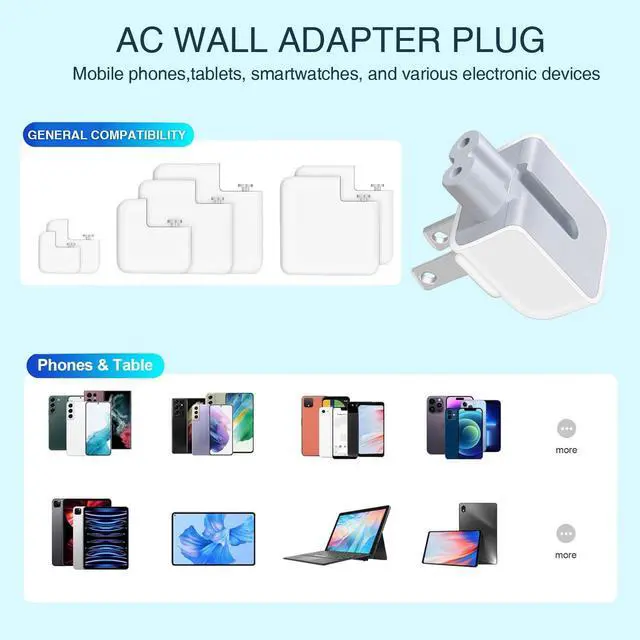Alt view image 5 of 6 - KEHIPI 3-Pack  US-Standard Power Plugs, Duckbill - Style Power adapters, US - Standard Travel adapters, Suitable for iPhone, Computers, iPads and More.