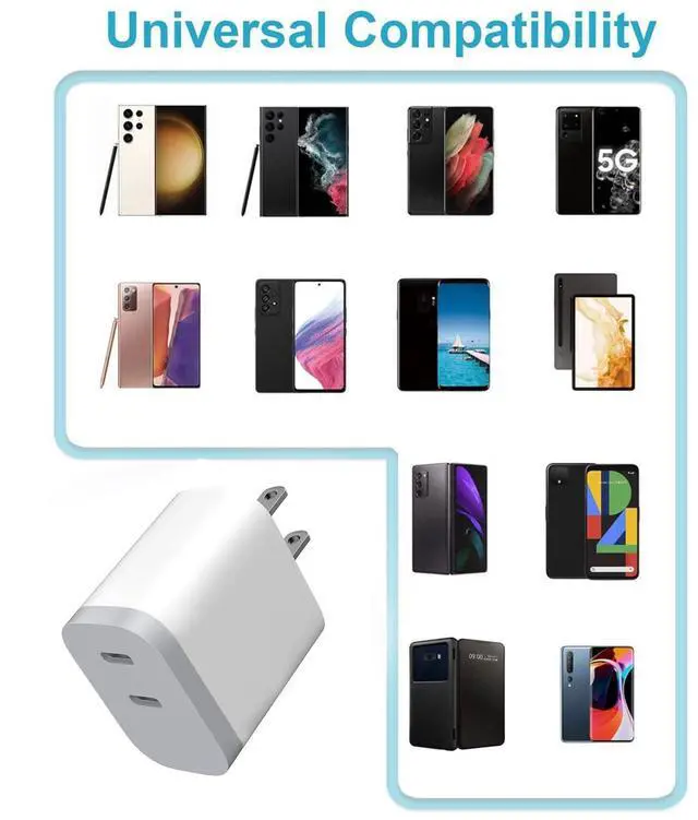 Alt view image 4 of 7 - KEHIPI Dual-Port USB C Charging Block, Fast USB C Charger, USB Wall Adapter, Mobile Power Block is Suitable for iPhone 16/16e/16 Plus/16 Pro/16 Pro Max/15 Pro Max/14/13/12/11/Xs Max/XR/X,iPad 2-Pack