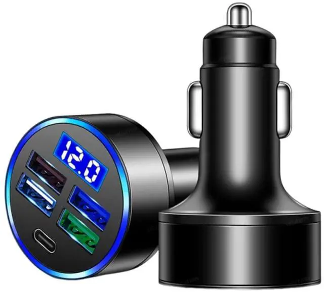 Main image of KEHIPI Car Charger, Five USB Port Cigarette Lighter Adapter, Fast Charging car Charger, car Accessories Suitable for iPhone14/14pro/13/12/iPad/tablet, More