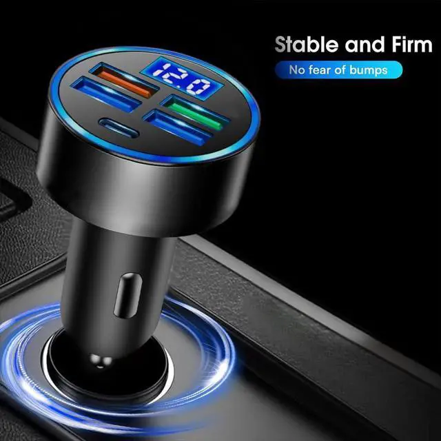 Alt view image 2 of 7 - KEHIPI Car Charger, Five USB Port Cigarette Lighter Adapter, Fast Charging car Charger, car Accessories Suitable for iPhone14/14pro/13/12/iPad/tablet, More