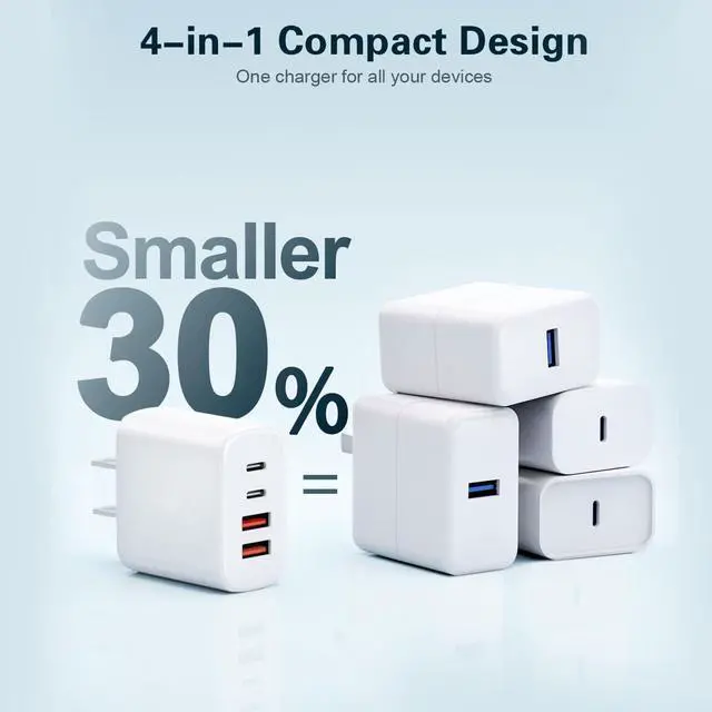 Alt view image 4 of 7 - KEHIPI USB c Charger,Wall Charging Adapter,USB Charger Block Multiple Ports with C to C Cables for iPhone 16/16 Plus/16 Pro/16 Pro Max/iPhone 15/15 Plus/15 Pro/15 Pro Max