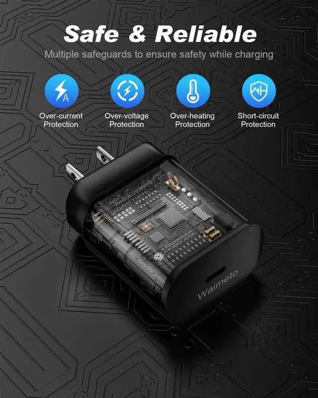 Alt view image 4 of 7 - KEHIPI 2Pack 25W USB C Charger Block,Compatible with Samsung Super Fast Type C Charger with 6.6FT Fast Charger USB C Cord for iPhone 15/16/Android Phone/Samsung Galaxy Ultra/S24/S23/S22 Ultra/S21+