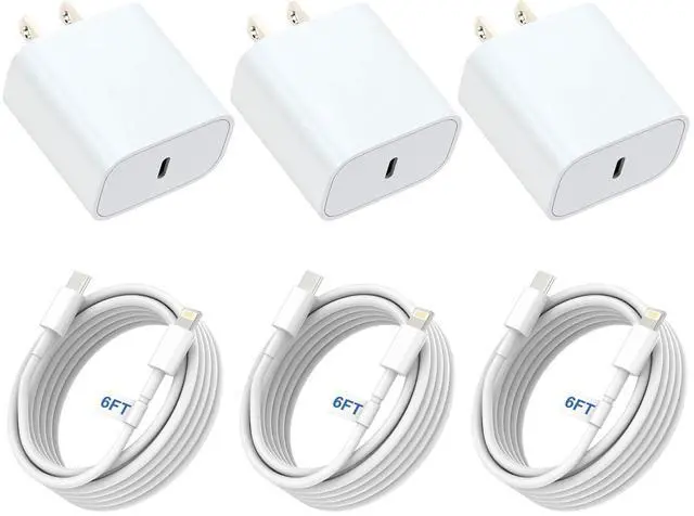 Main image of KEHIPI Charger for iPhone 14 Fast Charging, 3Pack USB C Wall Charger Block with 6FT Long Charging Cord Cable for iPhone 14 Charger/14 Pro Max/13/13 Pro Max/12/12 Pro Max/11/XR/XS/X and More