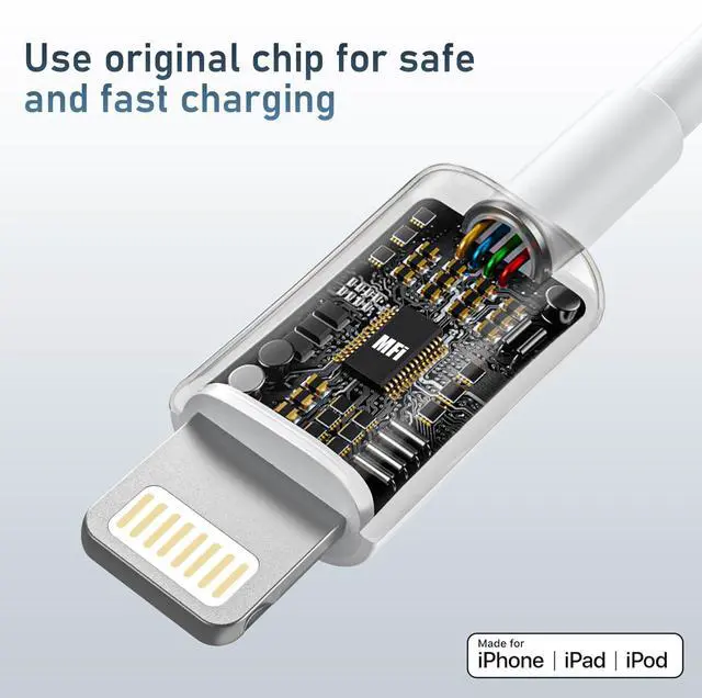 Alt view image 3 of 7 - KEHIPI Charger for iPhone 14 Fast Charging, 20W USB C Wall Charger Block with 6FT Long Charging Cord Cable for iPhone 14 Charger/14 Pro Max/13/13 Pro Max/12/12 Pro Max/11/XR/XS/X and More