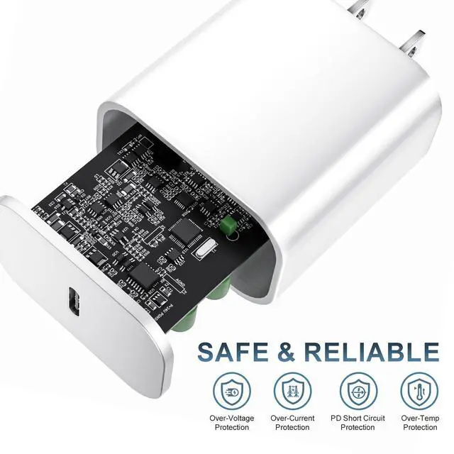 Alt view image 2 of 7 - KEHIPI Charger for iPhone 14 Fast Charging, 20W USB C Wall Charger Block with 6FT Long Charging Cord Cable for iPhone 14 Charger/14 Pro Max/13/13 Pro Max/12/12 Pro Max/11/XR/XS/X and More