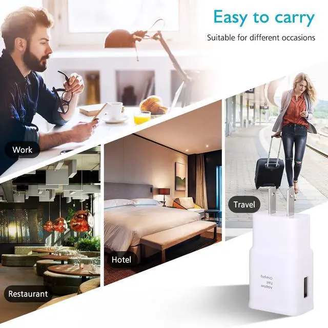 Alt view image 7 of 7 - KEHIPI Fast Charger Samsung, Type C Android Phone Charger with 6.6 FT C Type Fast Charging Cable for Samsung Galaxy S10/S9/S8/S10e/S10+/S8+/S9+/Note 8 9 10 20/S22/S21/S21+/S21 Ultra/ S20-White