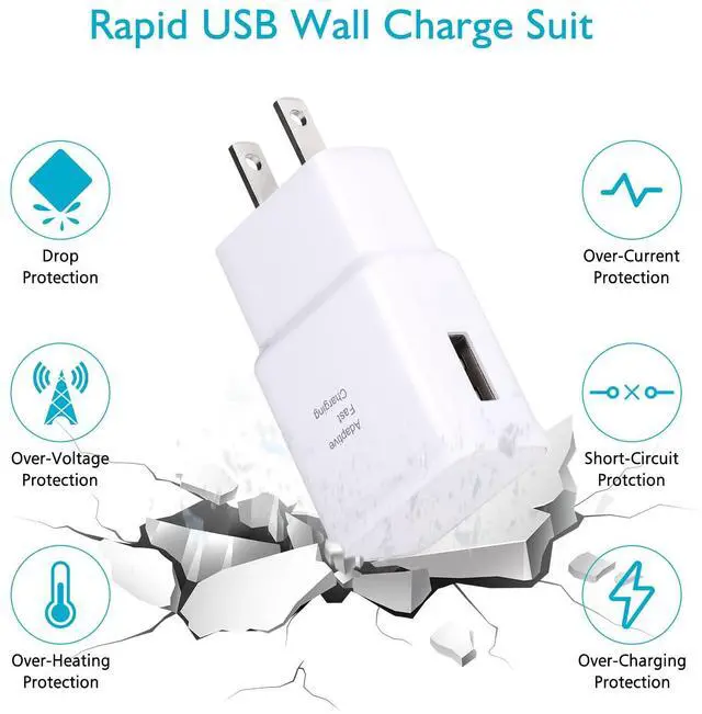 Alt view image 4 of 7 - KEHIPI Android Phone Charger Samsung Charger Fast Charging Cord with 10FT USB Type C Cable for Samsung Galaxy S23/S23 Ultra/S22/S21/S20/S20+/S10/S10+/S10e/S9/S9+/S8/S8Plus/Edge/Active/Note 8/9/10/20
