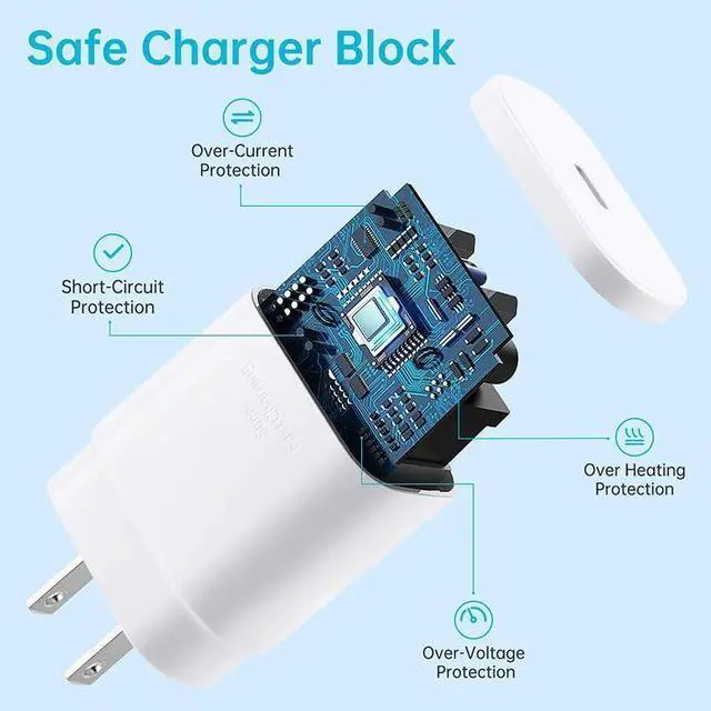 Alt view image 5 of 6 - KEHIPI S25 S24 Ultra Charger 25W Super Fast USB C Charger Block & 8FT Android Phone Type C Charger Cable Cord for Samsung Galaxy S24 Ultra/S24+/S24/S23 Ultra/S23/S22 Ultra/S22/S21/S20 /Note10 20-White