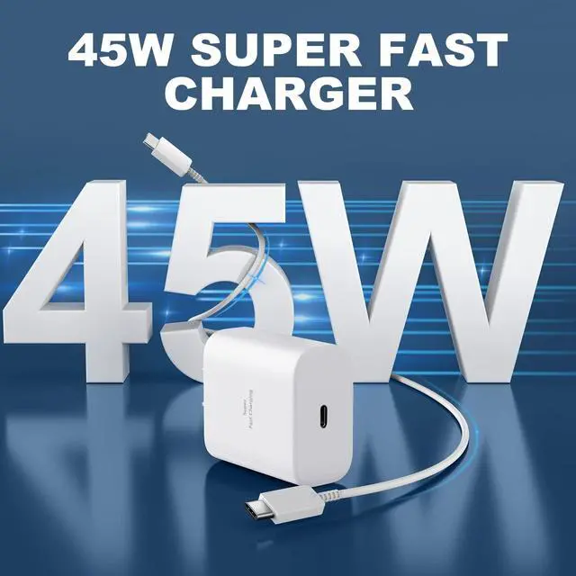 Alt view image 2 of 7 - KEHIPI 45 Watt Super Fast USB C Wall Charger Fast Charging Block for S25 Ultra/S25/S24 Ultra/S24/S23 Ultra/S23/S23+/S22 Ultra/S22/S21/S20/Note 10/20, PPS Android Phone Charger with 8FT Cable