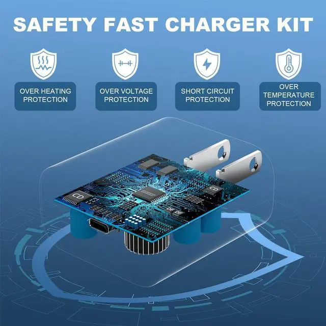 Alt view image 7 of 7 - KEHIPI 45 Watt Super Fast USB C Wall Charger Fast Charging Block for S25 Ultra/S25/S24 Ultra/S24/S23 Ultra/S23/S23+/S22 Ultra/S22/S21/S20/Note 10/20, PPS Android Phone Charger with 8FT Cable