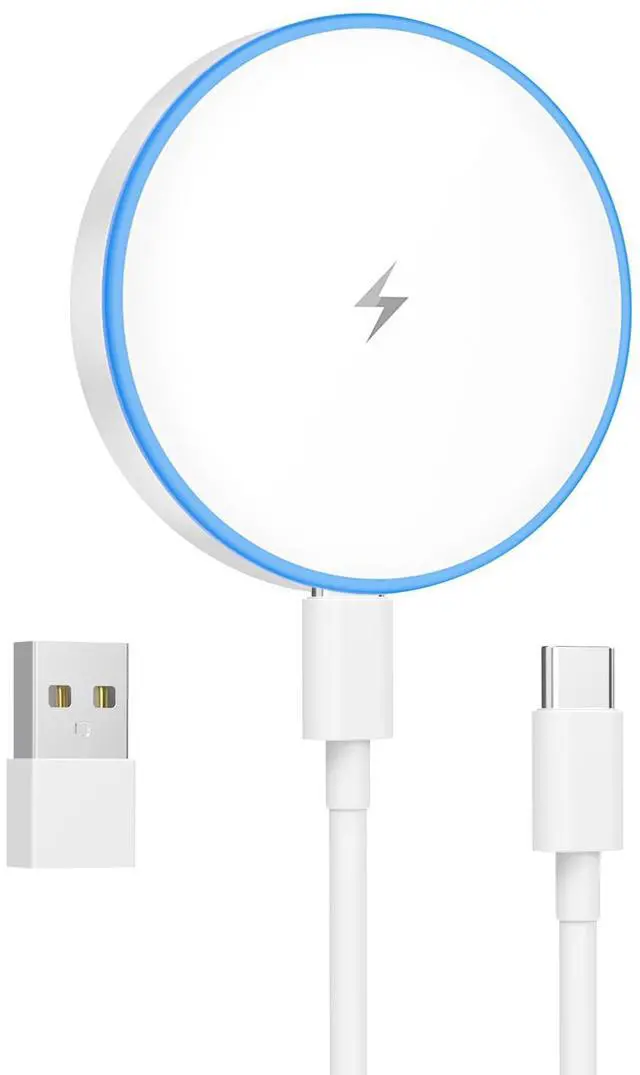 Main image of KEHIPI MagSafe Charger 15W Magnetic Wireless Charger Fast Charging Pad Compatible with iPhone 17/16/15/14/13/12 Series & AirPods 3/2/Pro Magnetic MagSafe Charging Pad with Dual Ports