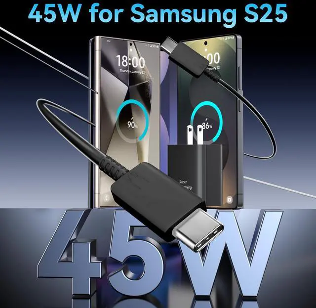 Alt view image 5 of 7 - KEHIPI 45W Samsung Super Fast Charger USB C,Type C Chargers Fast Charging Android Phone Charger Samsung Galaxy S25 Ultra Chargers 10FT Fast Charging Cord for Samsung Galaxy S25 Ultra/S25/S24/S23,2Port