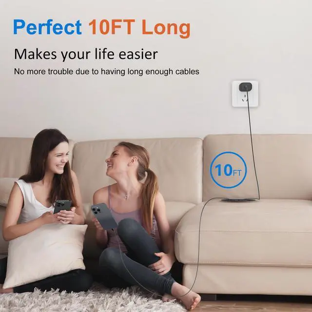 Alt view image 6 of 6 - KEHIPI Phone 17 16 15 Pro Max Charger 30W Type C Chargers USB C Fast Charger Block Phone 17 Chargers Fast Charging with 10FT C Charging Cable for Phone 17/17Pro Max/16/16Pro Max/15/15 Pro/iPad/Samsung