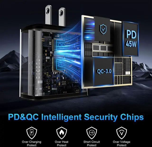 Alt view image 7 of 7 - KEHIPI 2Port 45W Samsung Super Fast Charger USB C, Type C Fast Charging Android Phone Charger 3FT Fast Charging Cord for Samsung Galaxy S25 Ultra/S25/S24/S23