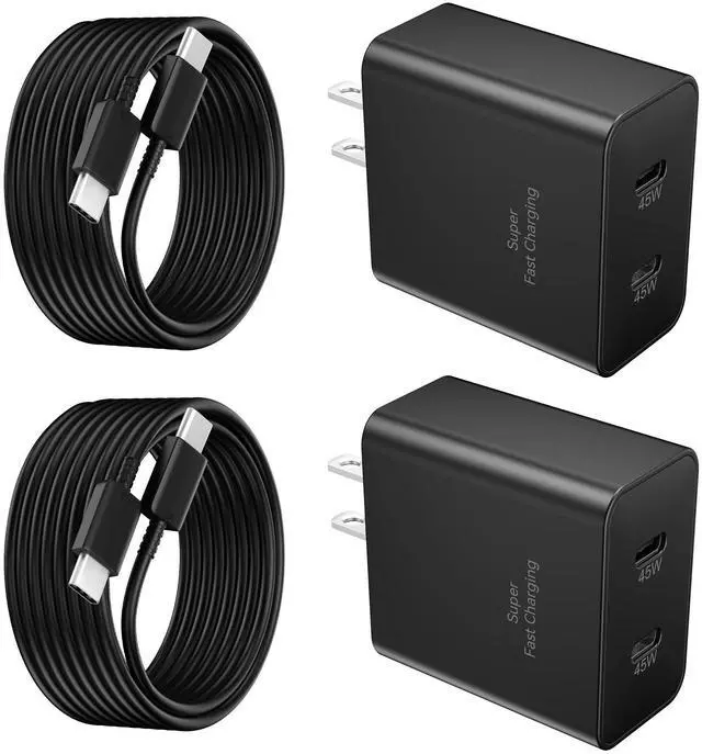 Main image of KEHIPI 2Port 45W Samsung Super Fast Charger USB C, Type C Fast Charging Android Phone Charger 6.6FT Fast Charging Cord for Samsung Galaxy S25 Ultra/S25/S24/S23