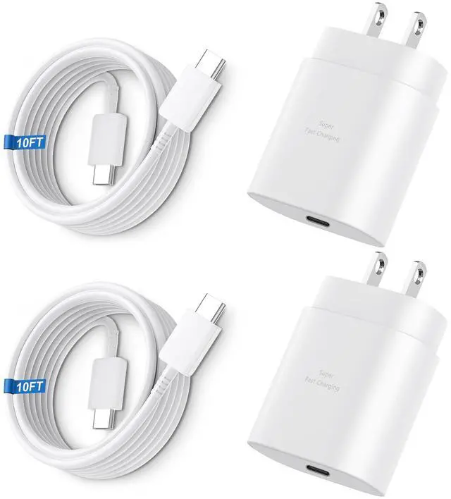 Main image of KEHIPI Type C Charger Fast Charging for iPhone 17 16,25W USB C Super Fast Charger Block with 10FT Long C Fast Charging Cable for Galaxy S25/S24/S23/Plus/Ultra, iPhone 17/16/15/Pro/Pro Max/iPhone 2Pack