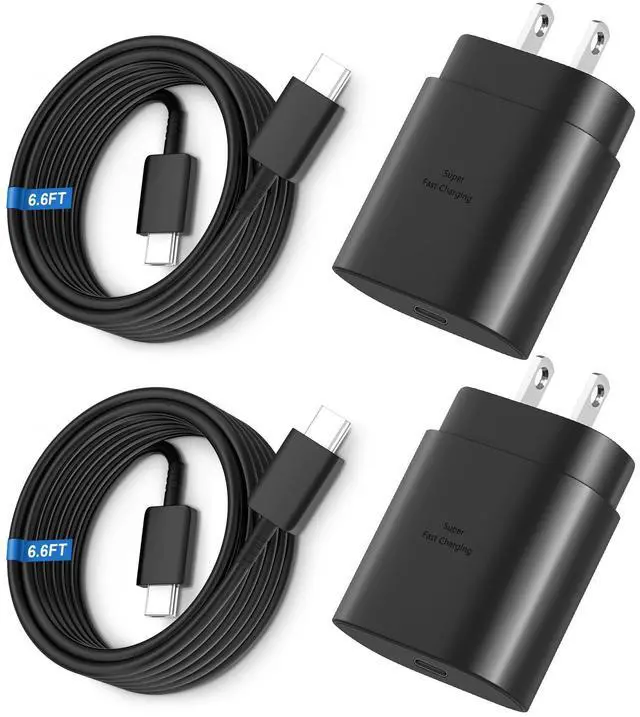 Main image of KEHIPISuper Fast Charger Type C, 25W USB C Wall Charger Fast Charging for Samsung Galaxy S25 Ultra/S25/S25+/S24+/S24 Ultra/S24+/S23 Ultra/S22 Ultra/S21 Ultra with 6.6FT Long Type C Charger Cable 2Pack