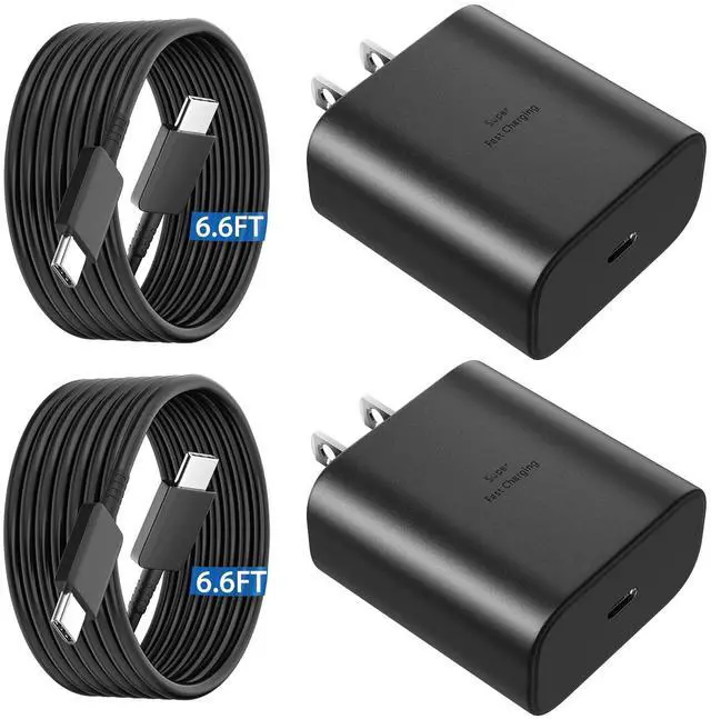 Main image of KEHIPI 45W USB-C Super Fast Charging Type C Wall Charger for Samsung Galaxy S23 Ultra/S23/S23+/S22/S22 Ultra/S22+/Note 10/Note 20/S20/S21, Galaxy Tab S7+/S8+, PPS Charger with 6.6FT C Charger 2Pack