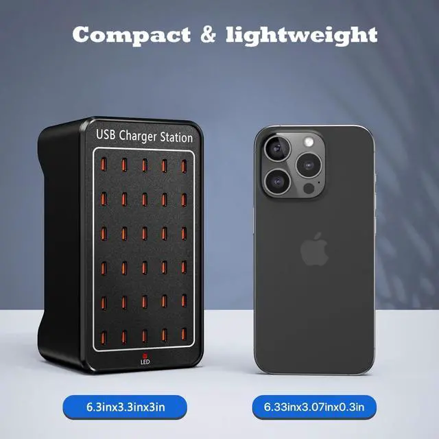 Alt view image 4 of 6 - USB C Charger Station 150W, 30 Port USB Charger Block USB Charging Hub, Multiport USB C Charger Desktop Charger Compatible with iPhone 16/15/14/13/12/11, iPad, Tablets, Samsung GalaxyS23 S22,Phone