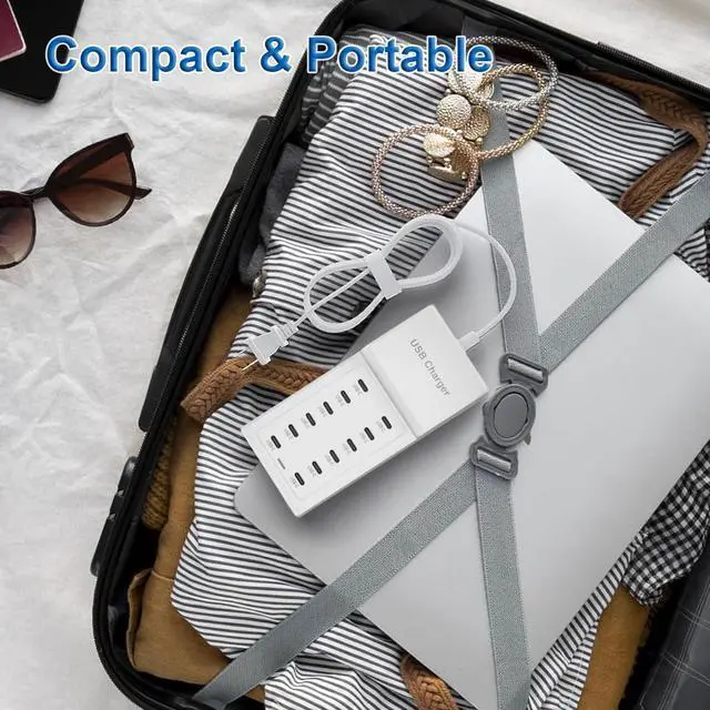 Alt view image 5 of 6 - KEHIPI USB C Charger, 12 Ports USB Charging Station, 50W MultiPort USB Charging Block, USBC Desktop Multiple Charger for iPhone 16/15/14/13/12/iPad/Samsung S24/S23/Ultra/Z Flod/Watch/Headphones