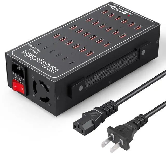 Main image of KEHIPI 30-Ports Charging Station, 150W USB C Charger, USB-C Smart Charger, 30-in-1 Desktop Charging Hub, Multi Ports Charging Station Organizer for iPhone, iPad, Samsung, Tablets and Other Electronics