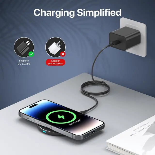 Alt view image 4 of 7 - KEHIPI Wireless Charger 30W, 30W Fast Wireless Charging Pad For iPhone 15 14 13 12 11 X 8, Samsung Wireless Charger For Galaxy S24/S23/S22/S21/S20/S10/S9/S8/Note20/10/9/8, Air Pods/Galaxy Buds, Pixel