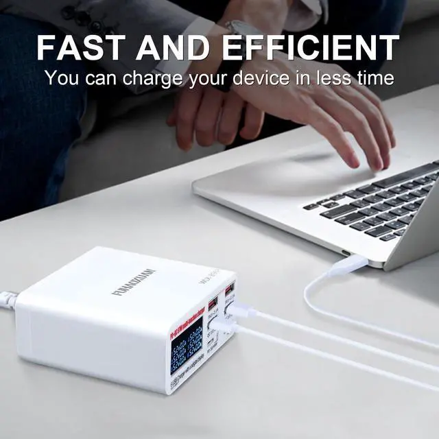 Alt view image 6 of 7 - KEHIPI USB C Charger Block 87W, 6-Port Fast Charging Station for Travel, Office, Desktop, Multi USB Wall Charger Hub for iPhone, Samsung Galaxy, iPad, Laptop, Tablet, Drones, Headphones & More