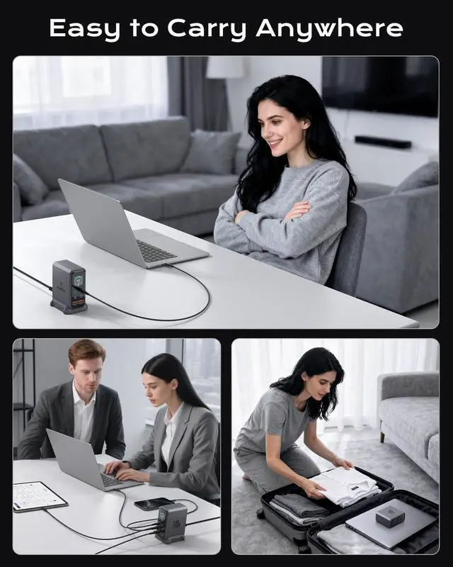 Alt view image 7 of 7 - KEHIPI 240W USB C Charger Block, 6 Ports USB Charging Station,GaN 140W PD3.1 Laptop Fast Charger Adapter Desktop Charger Station for MacBook HP iPad iPhone Samsung