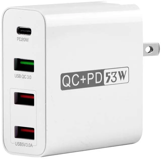 Main image of KEHIPI 4-Port Desktop USB Charging Station,53W High-Speed Multi-Port USB Charger Hub for Smartphones, Tablets & Powered Devices