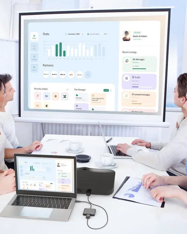 Alt view image 4 of 7 - USB C to HDTV Adapter with 4K@60Hz HDTV Output, Multi-AV Converter for for MacBook/Mac Pro Air iPad Pro and More Type-C Port Device