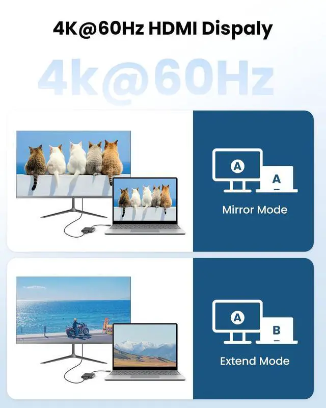 Alt view image 5 of 7 - USB C to HDTV Adapter with 4K@60Hz HDTV Output, Multi-AV Converter for for MacBook/Mac Pro Air iPad Pro and More Type-C Port Device