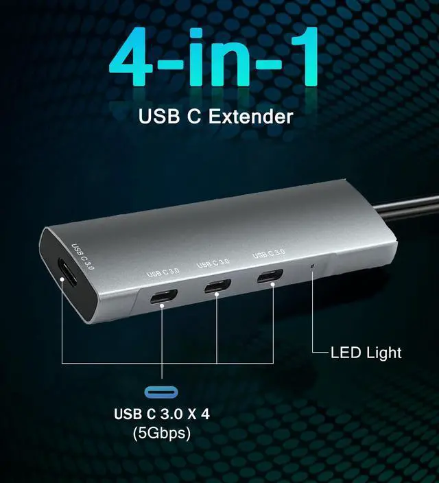 Alt view image 2 of 7 - KEHIPI ENON USB C Hub 5Gbps, Laptop Docking Station with 4 x 5Gbps USB-C Data Ports Comptible for MacBook Pro, iMac, iPad Pro, iPhone 16/15, Galaxy S24, and More