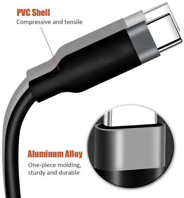 Alt view image 7 of 7 - KEHIPI 5ft USB C to DC 5.5mm x 2.1mm Power Charging Cord for Laptop (5521), Type C Male Input to DC 5.5 x 2.1mm Male Power Charging Cable(up to 20V/100W) Compatible with Laptop/Notebook(5521)